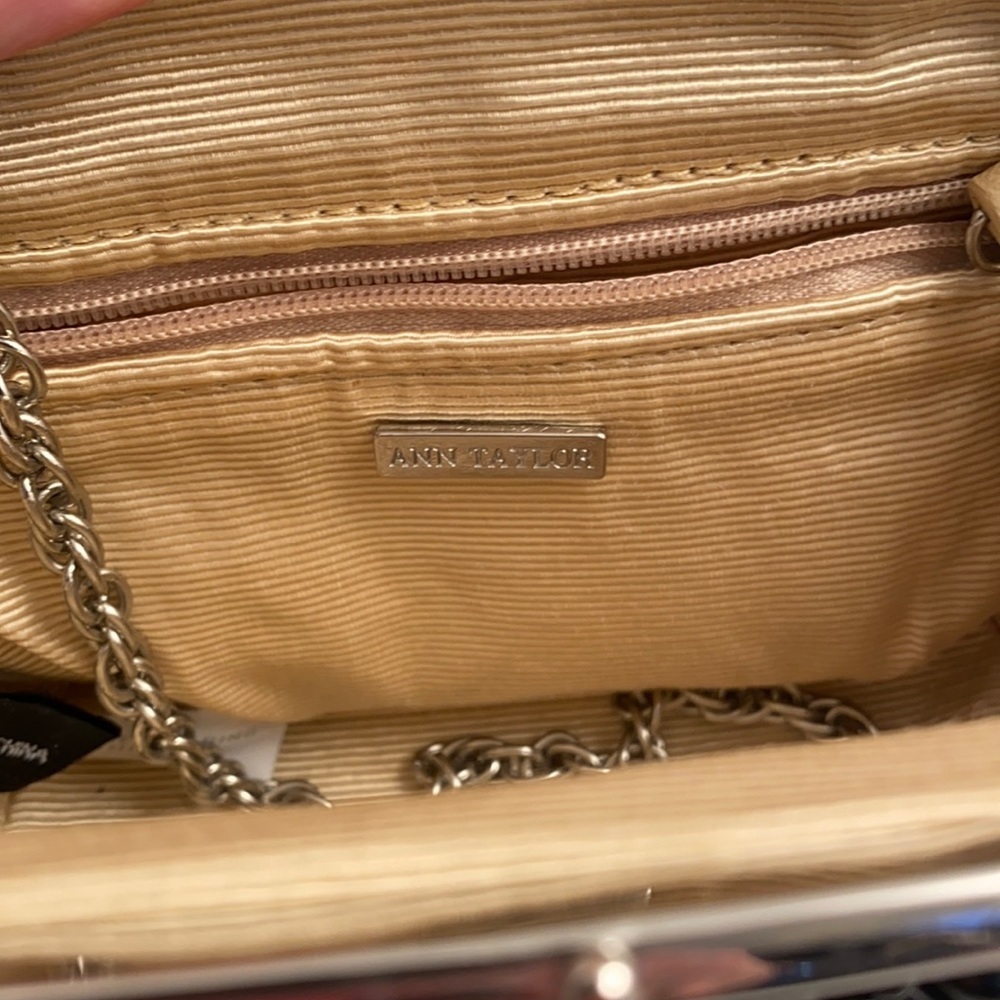 Ann Taylor black beaded evening bag/clutch - Picture 2 of 7